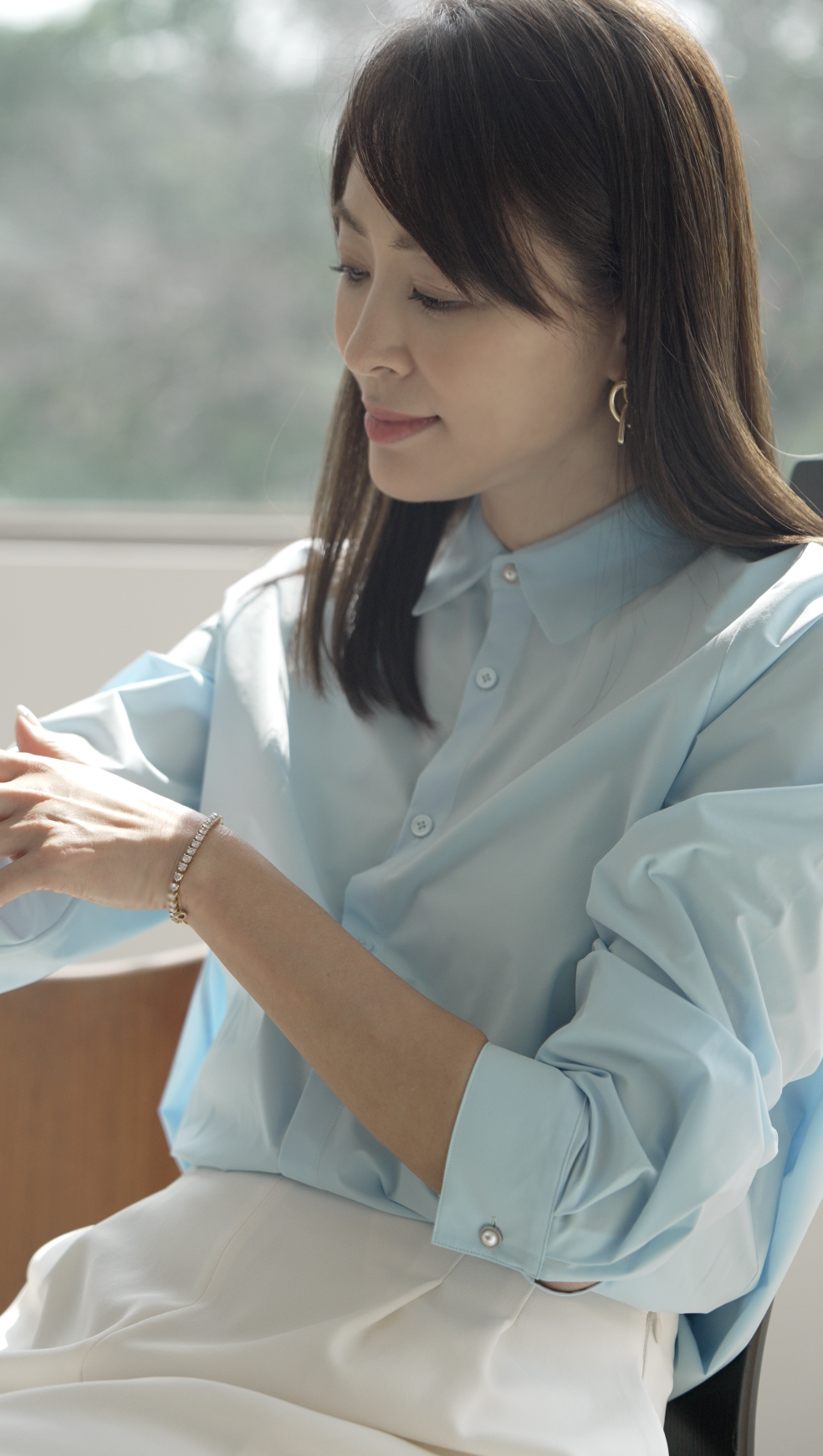 CH聯名系列-質感紗領抗皺襯衫-2色(S-XL)