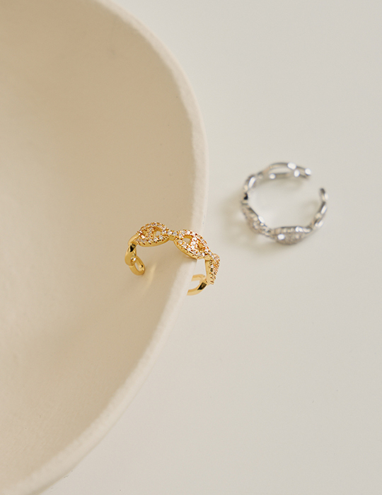 閃耀鋯石造型戒指(金)