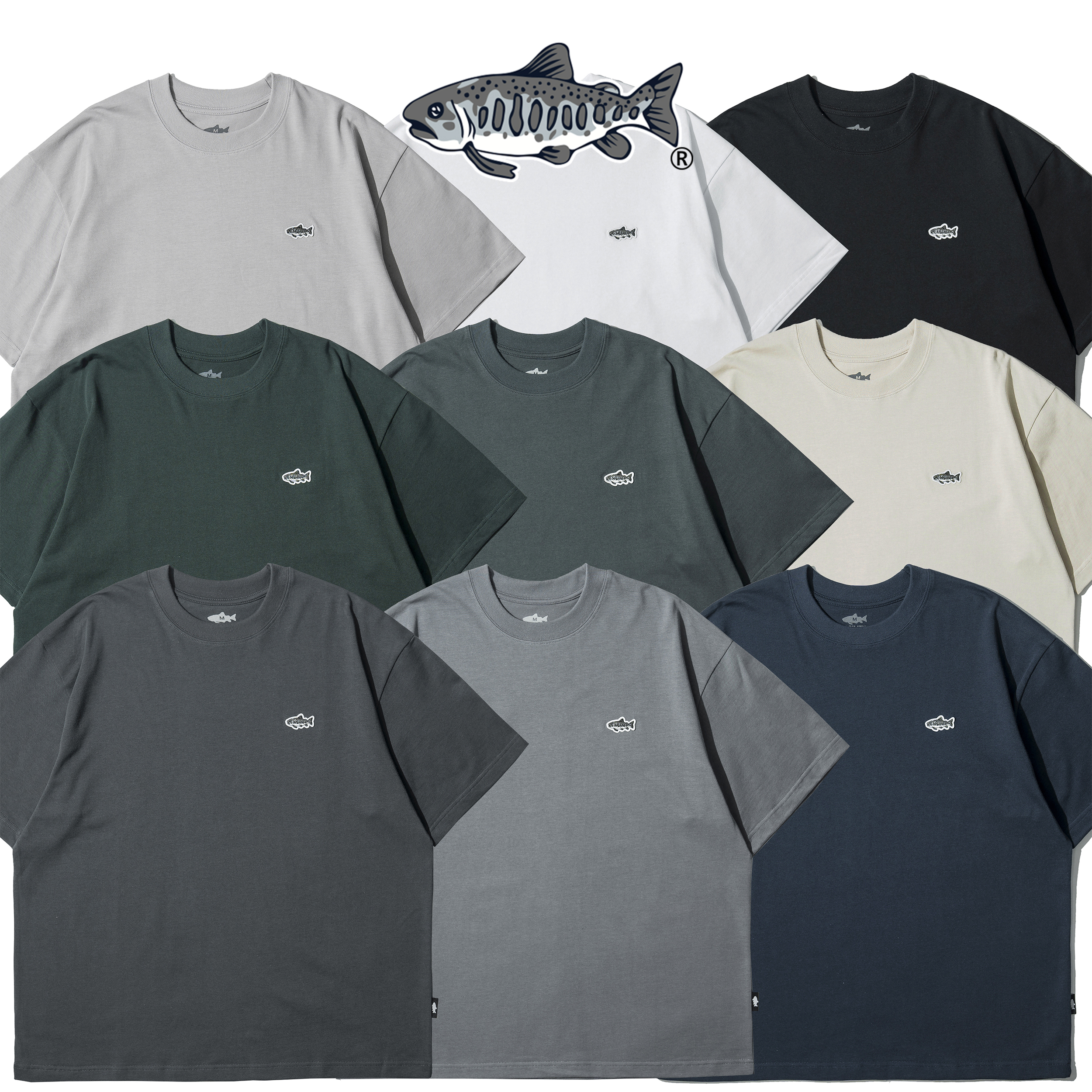 AGILITY Embroidery Logo Heavy Tee 刺繡小鮭魚 短袖Tee [RS6-LG]