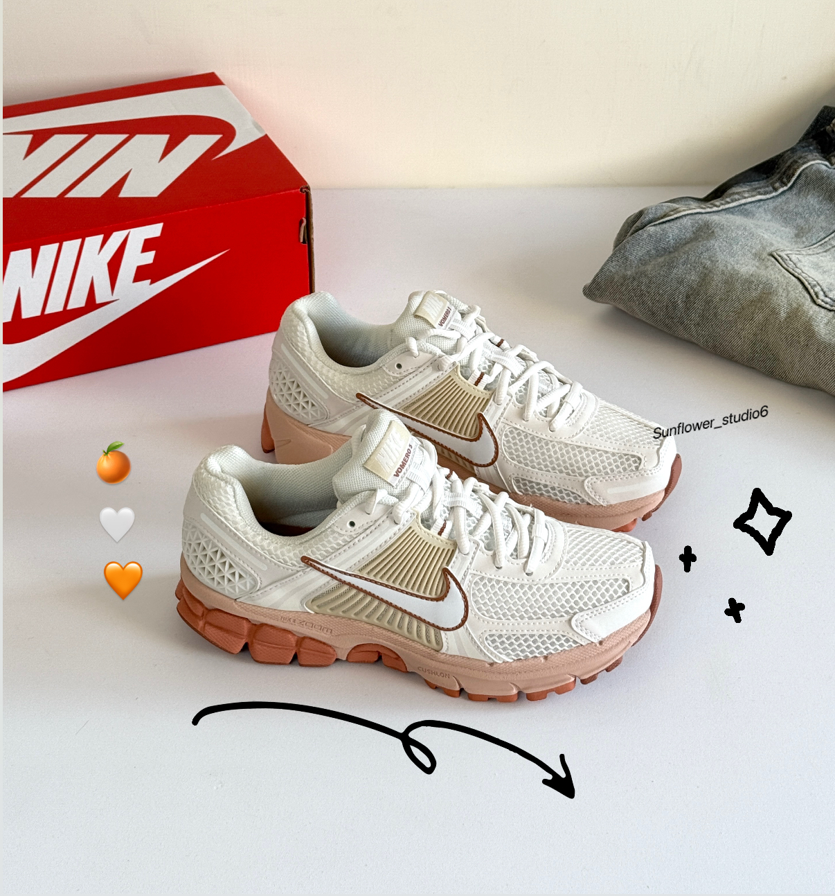 Nike Zoom Vomero 5 奶油柑橘 橘色 奶白色 慢跑鞋 老爹鞋 女鞋 FJ2028-002/預購