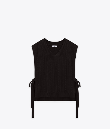 涼感亞麻綁帶背心