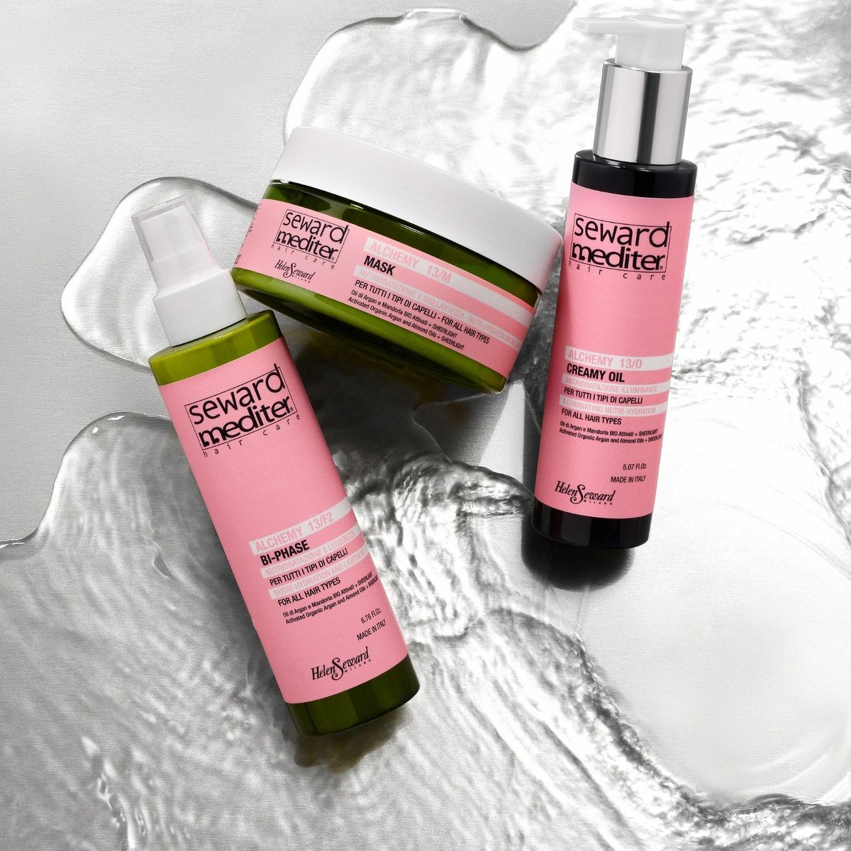 SM - ALCHEMY CREAMY OIL 13O 150ml (Enriched with Organic Argan Oil, For Dry or Frizz Hair Use)