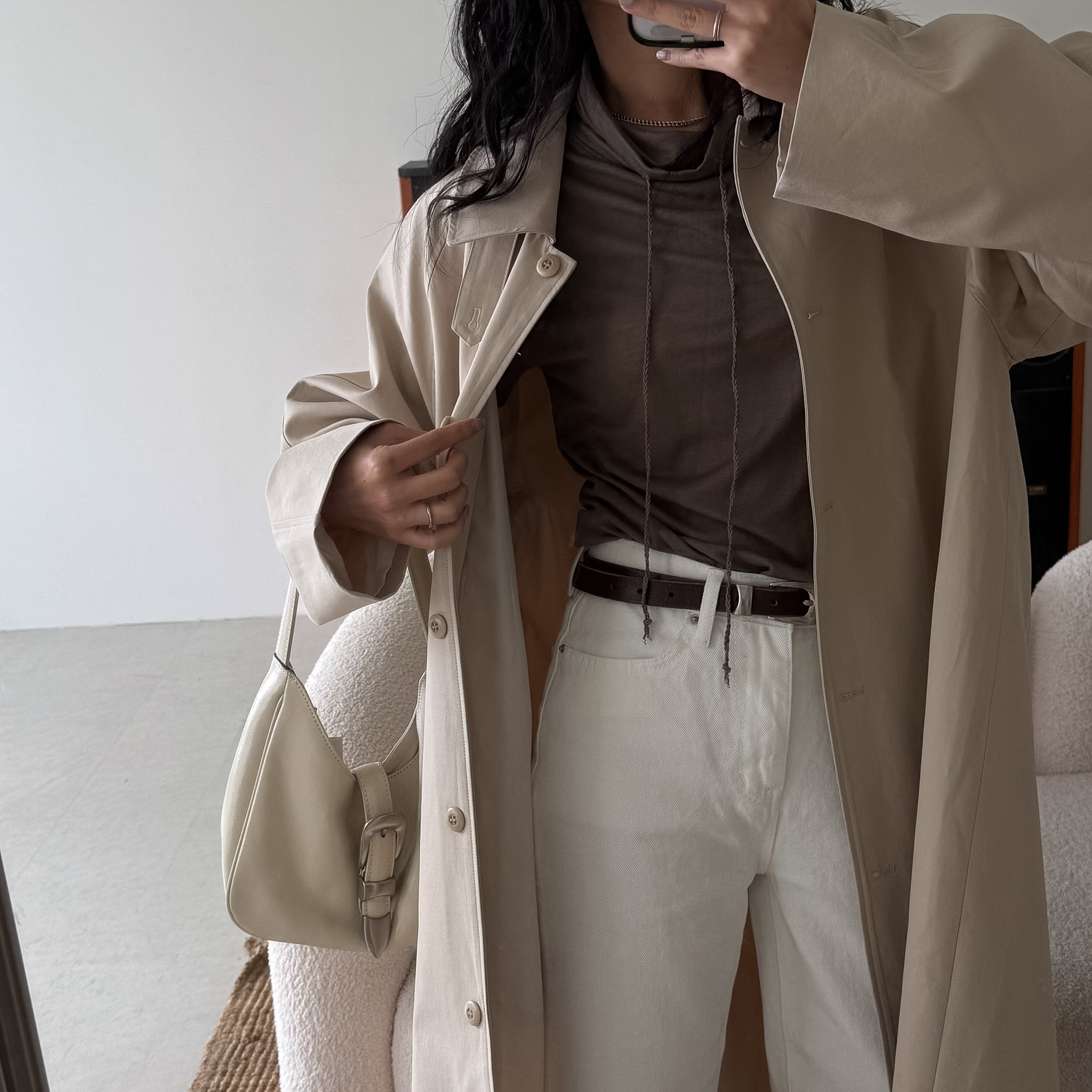 R14高級柔軟親膚天絲抽繩鬆緊領上衣(四色)