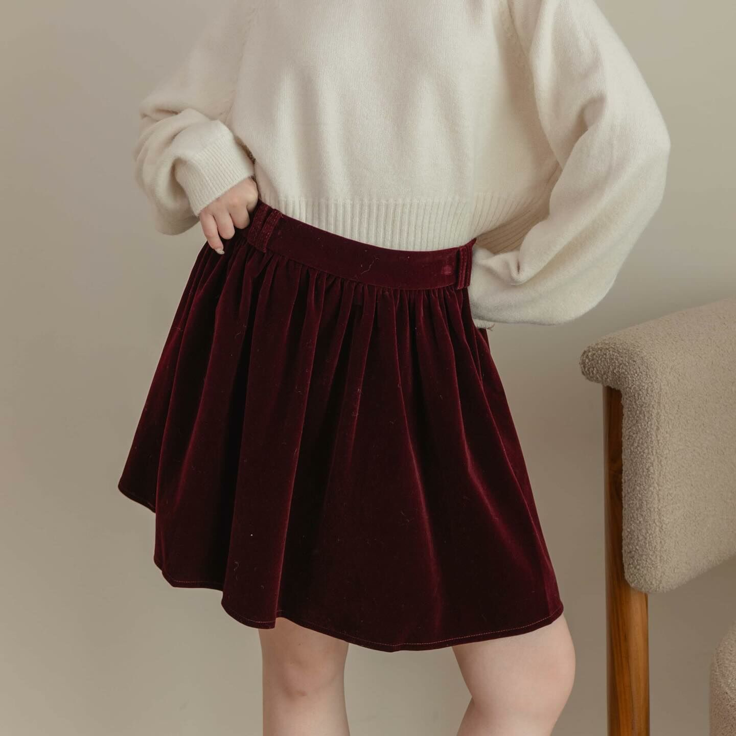 Kimmame - Velvet 半截短裙