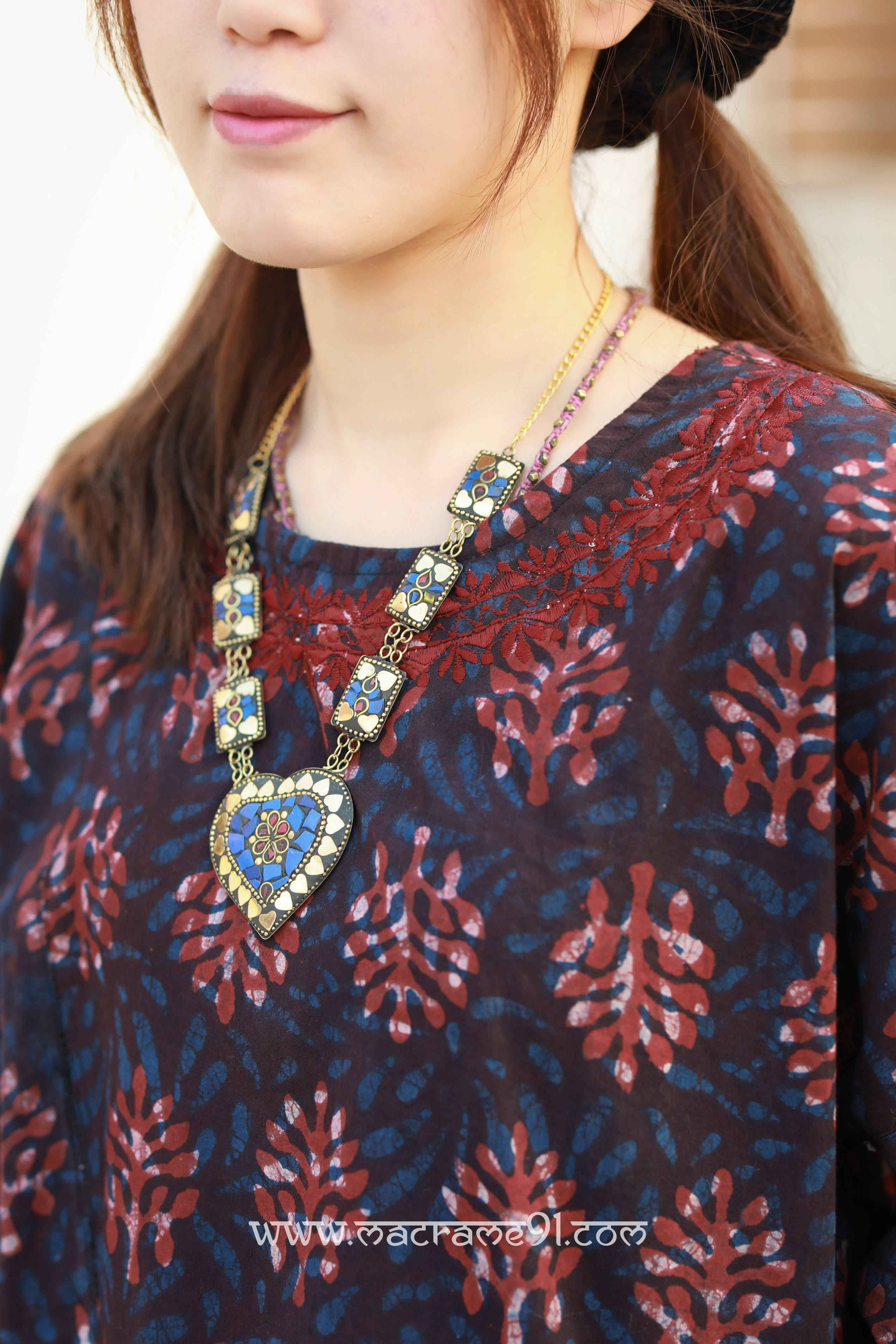 Macrame 長袖上衣 - M3451BP - 黑色 (0122)