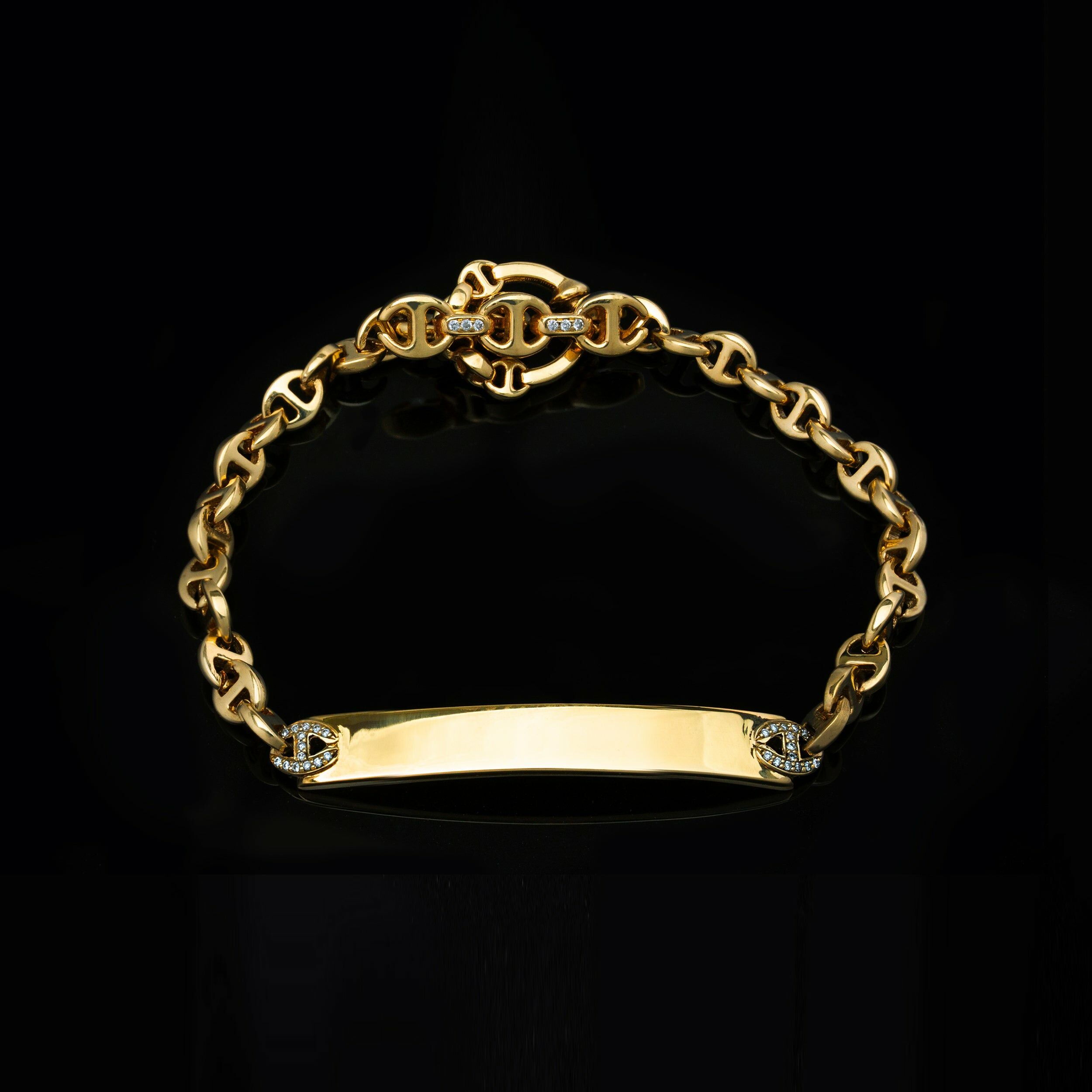 18K 3MM OPEN-LINK™ MONOGRAM BRACELET