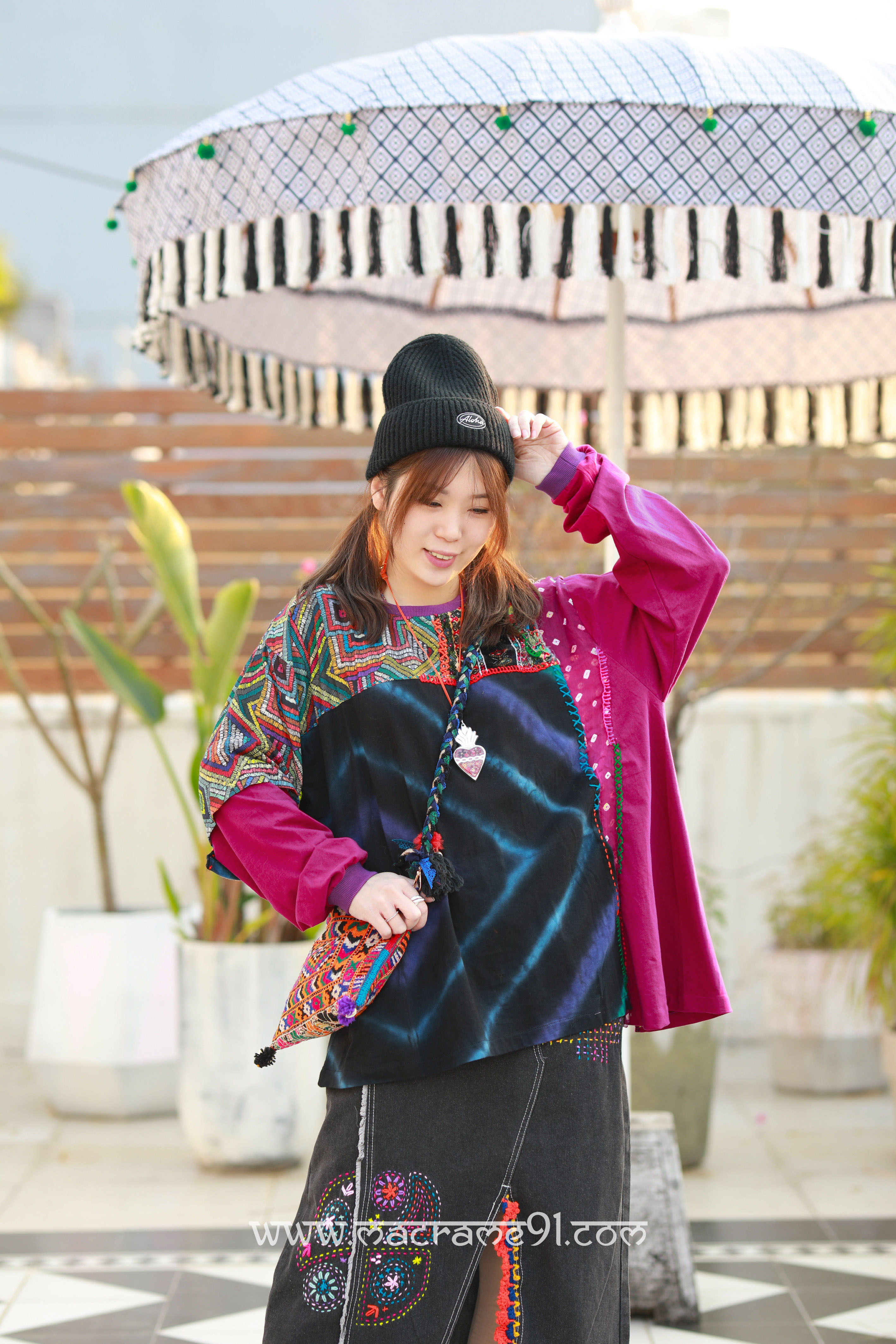 Macrame 長袖上衣 - M3261CH - 多色 (0122)