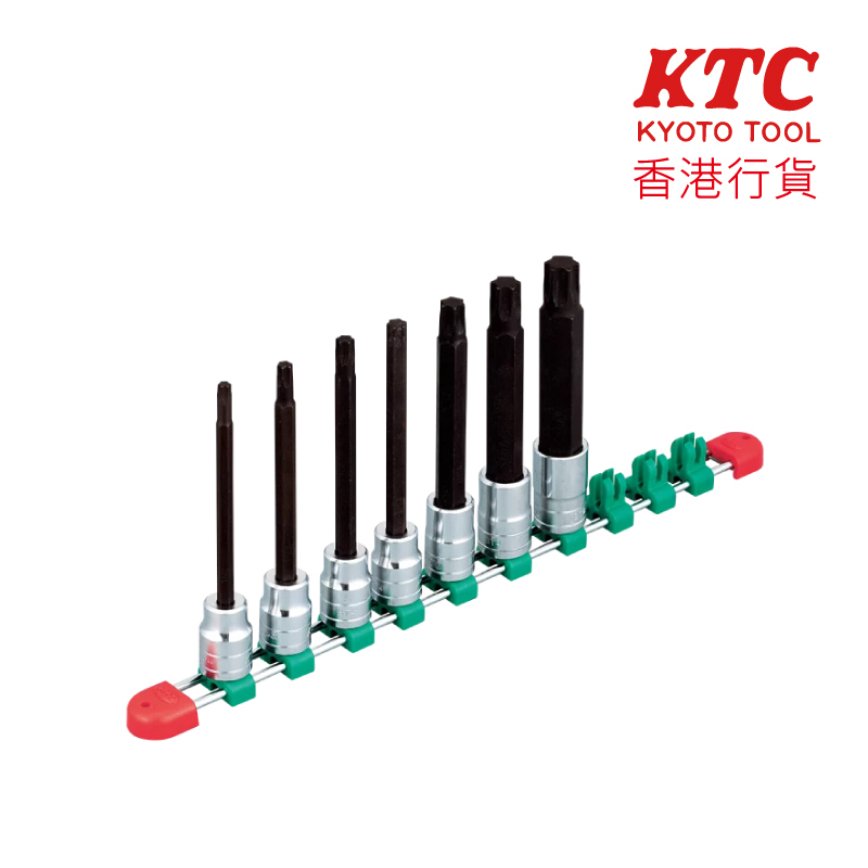 KTC 12.7sq. 長 T 型 Torx 鑽頭套筒組 [7 件] (TBT4L07T)