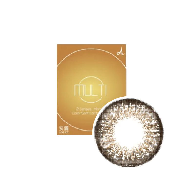 【即期促銷】安儷放大彩色月拋金色(2片）