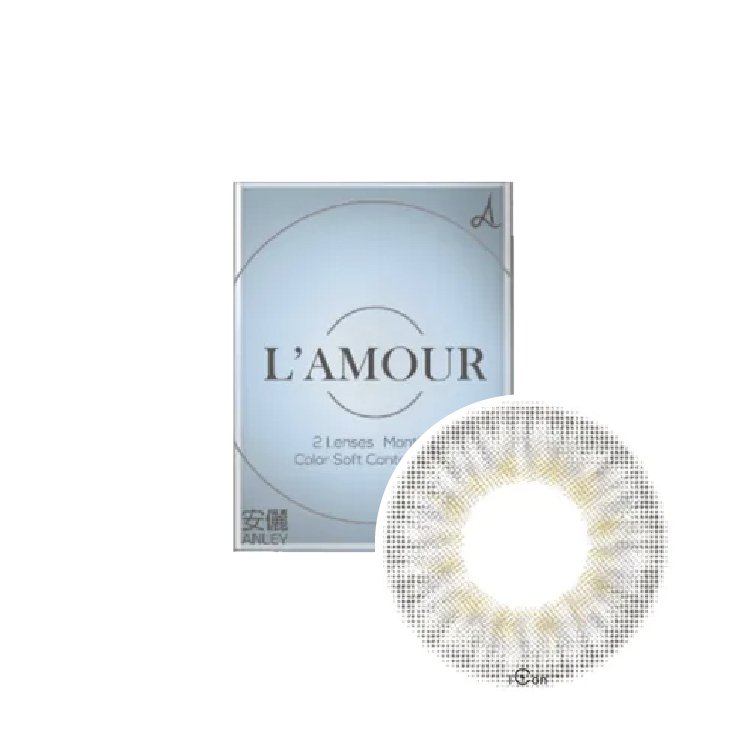 【即期促銷】安儷熱戀彩色月拋岩灰(2片）