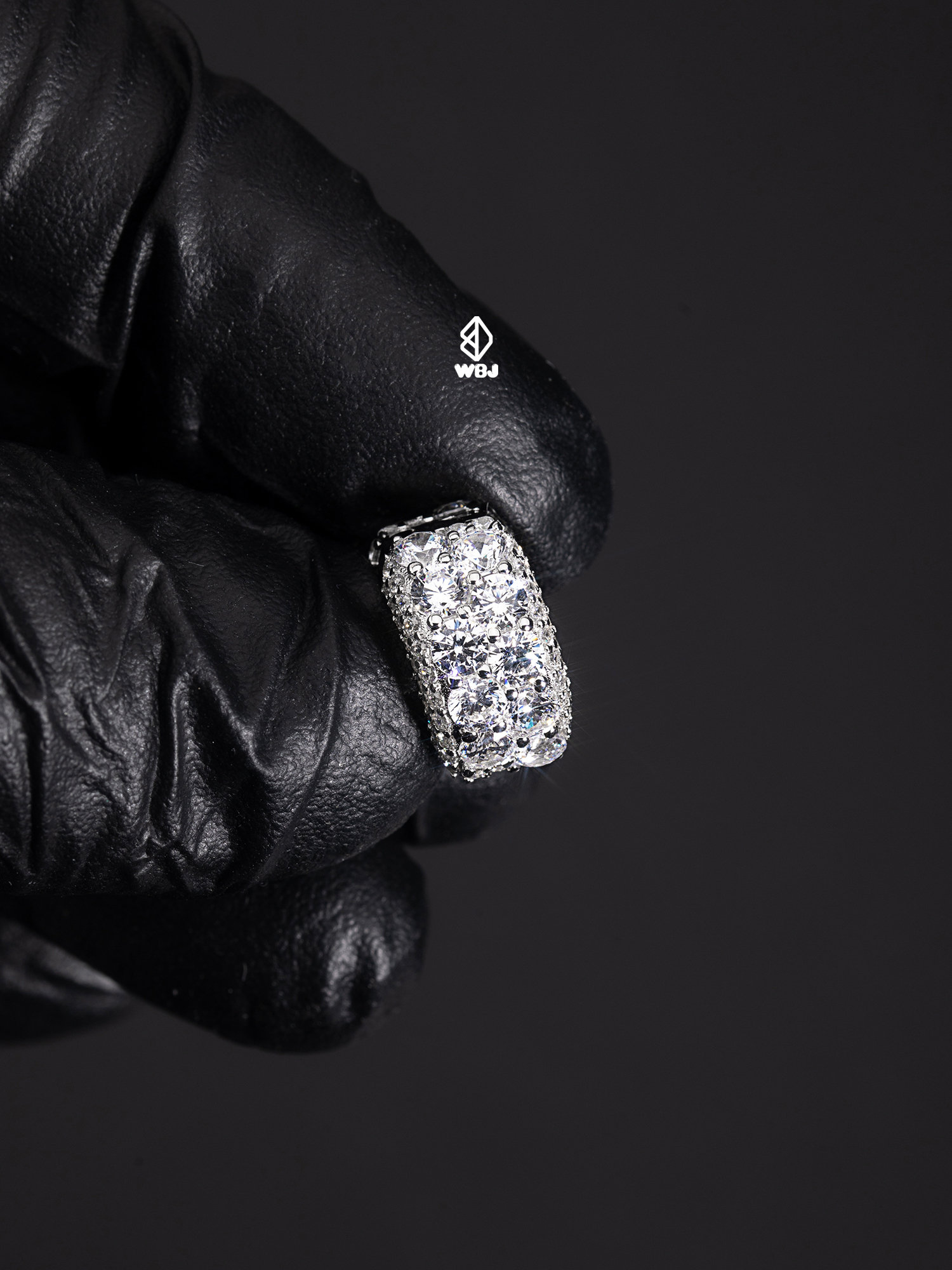 雙排鑲嵌永恆耳環