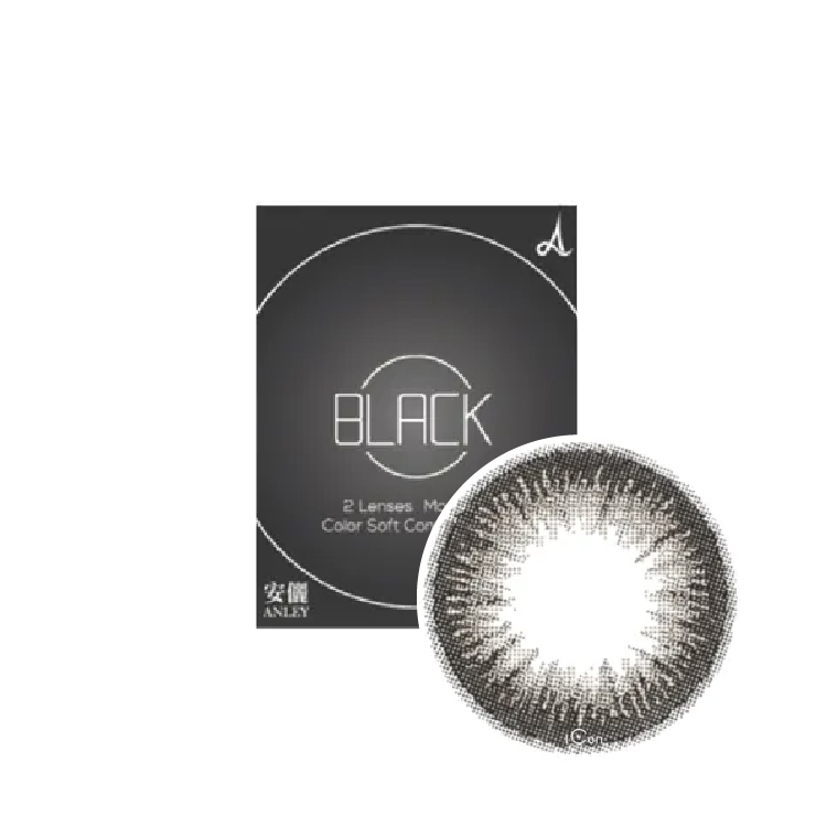 【即期促銷】安儷放大彩色月拋黑色(2片）