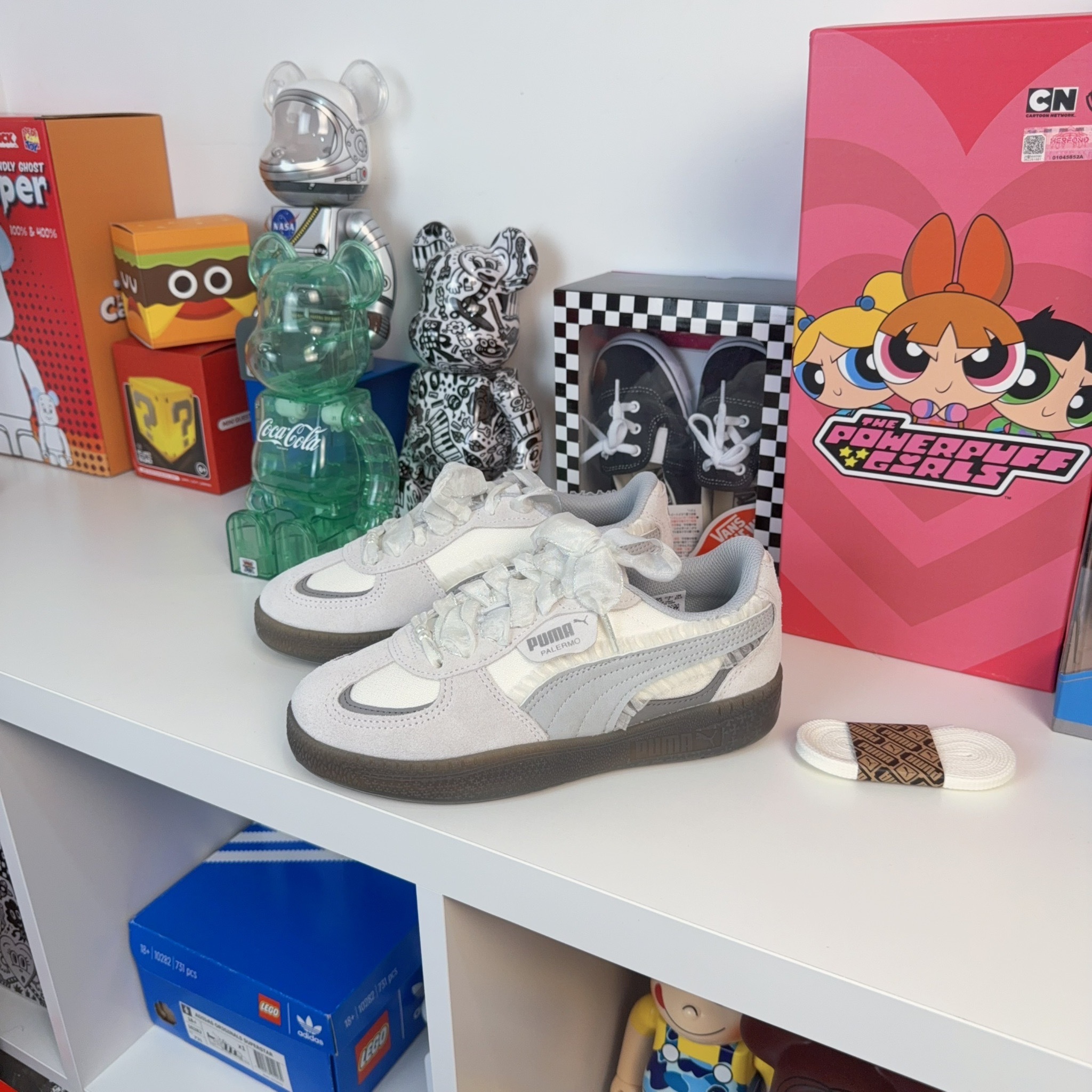 PUMA Palermo Moda Glam 蕾絲 珍珠 銀灰 芭蕾 焦糖 德訓鞋 40128601