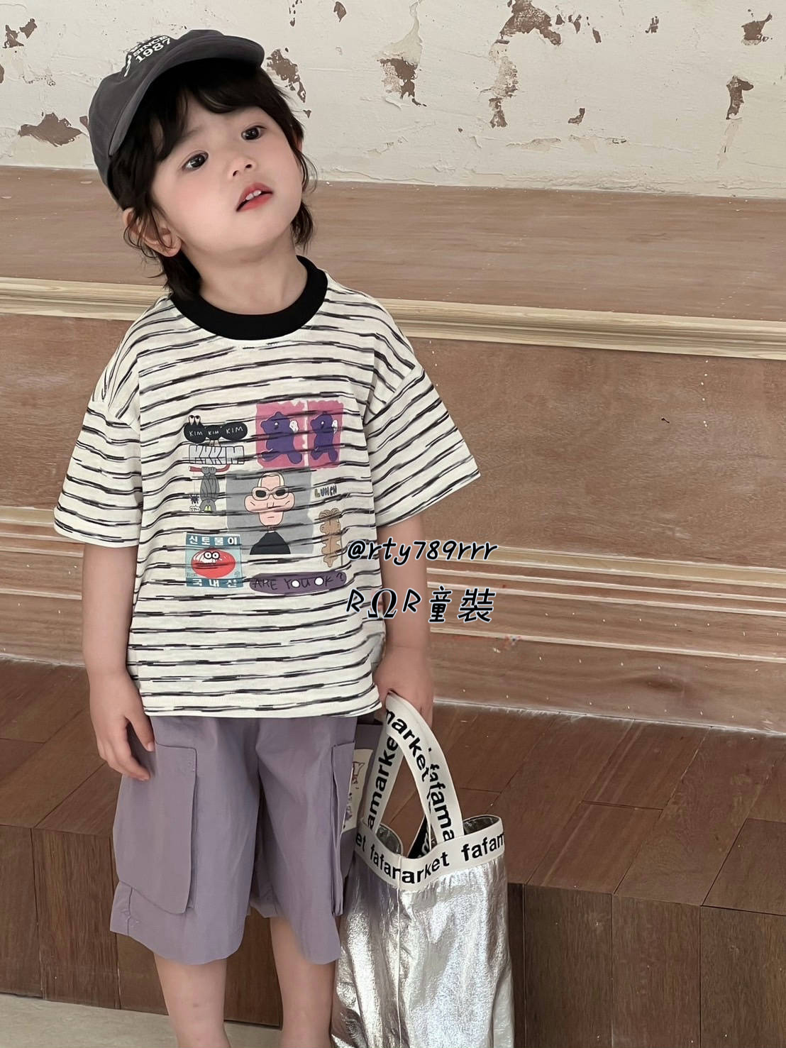 塗鴉造型純棉短T