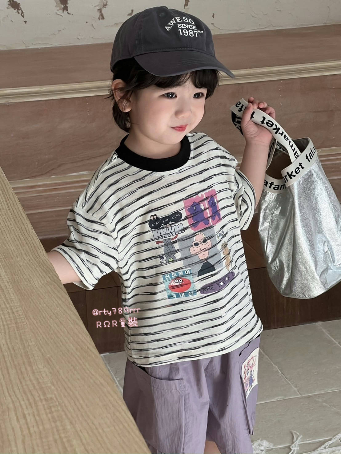 塗鴉造型純棉短T