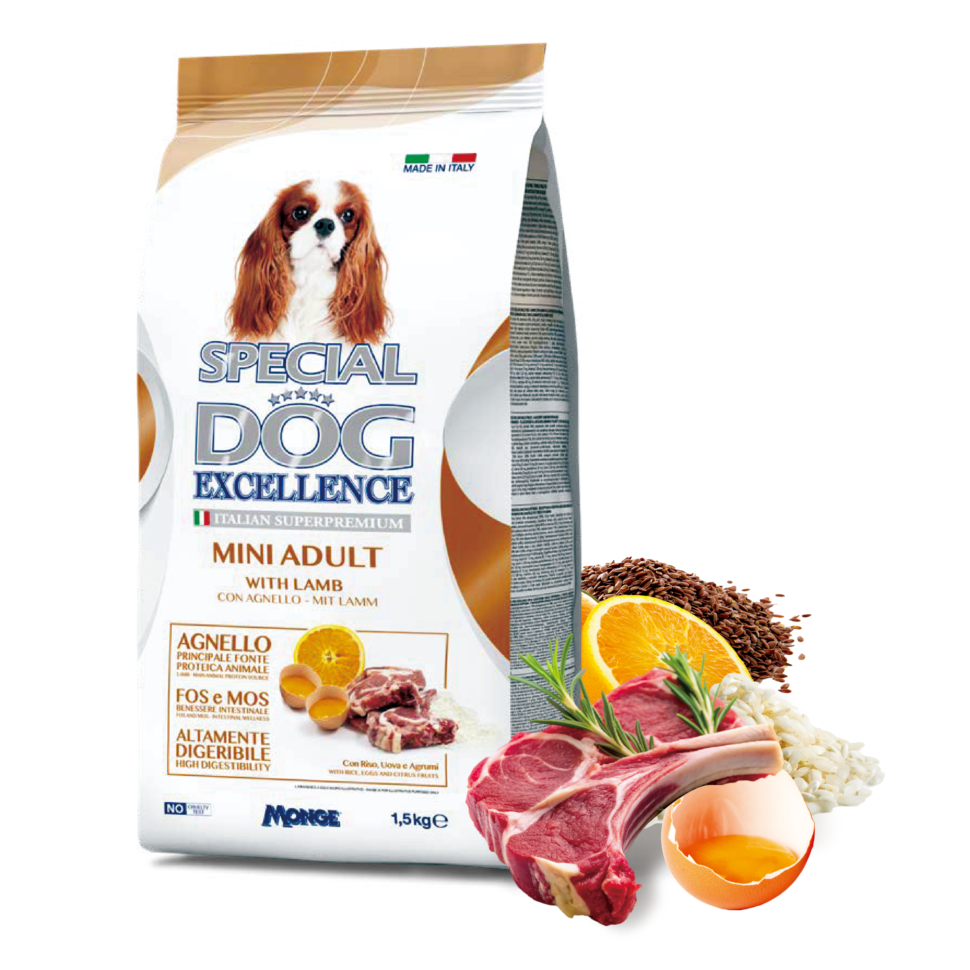 Special Dog"Excellence"羊肉柑橘小型成犬健體配方1.5kg (SD-9756)