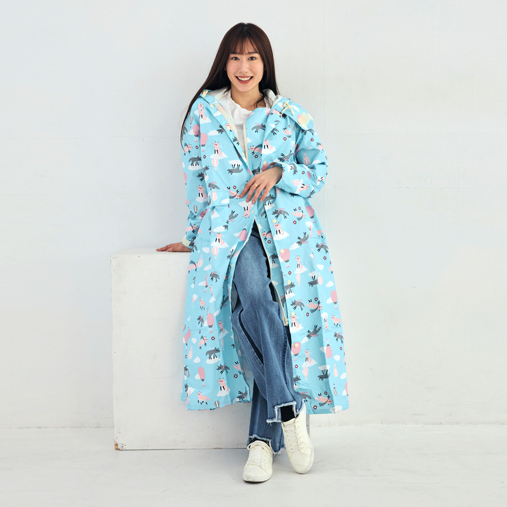 RAINSTORY前扣式連身雨衣M號(FOX BALLOON)