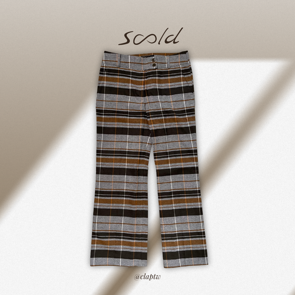 Demi-Luxe BEAMS 格紋直筒長褲（全新品）|日本製