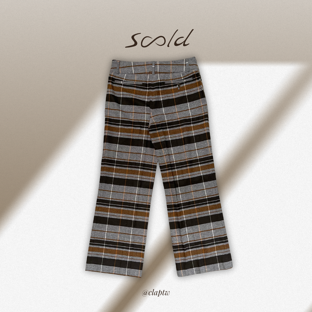 Demi-Luxe BEAMS 格紋直筒長褲（全新品）|日本製