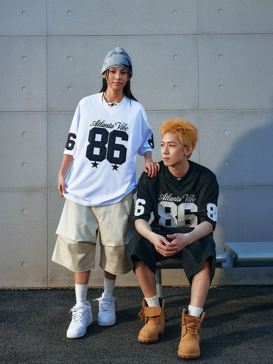 Harsh and Cruel 貼布刺繡 網眼速乾 短袖 冰球衣 HL251020035