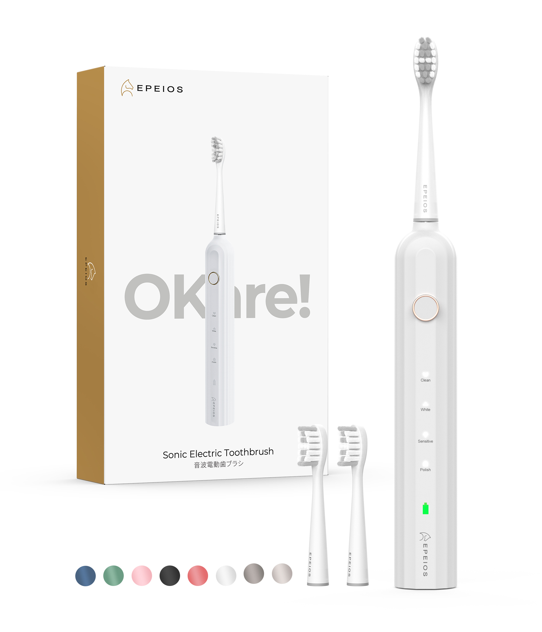 EPEIOS Okare! 音波電動歯 電動牙刷 (八色)