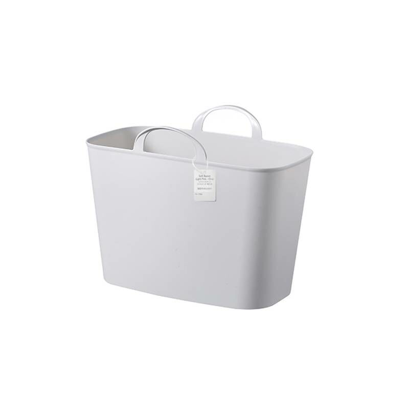 TP 軟質橢圓形收納籃/淺灰 15L