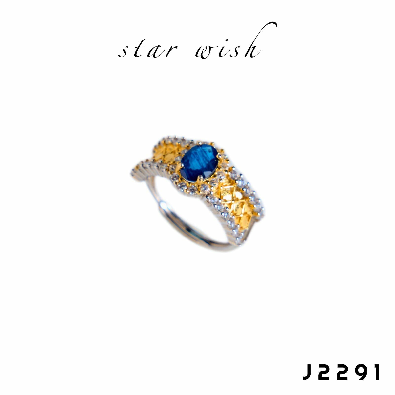 Star Wish Jewellery 925銀 藍寶石戒指- J2291