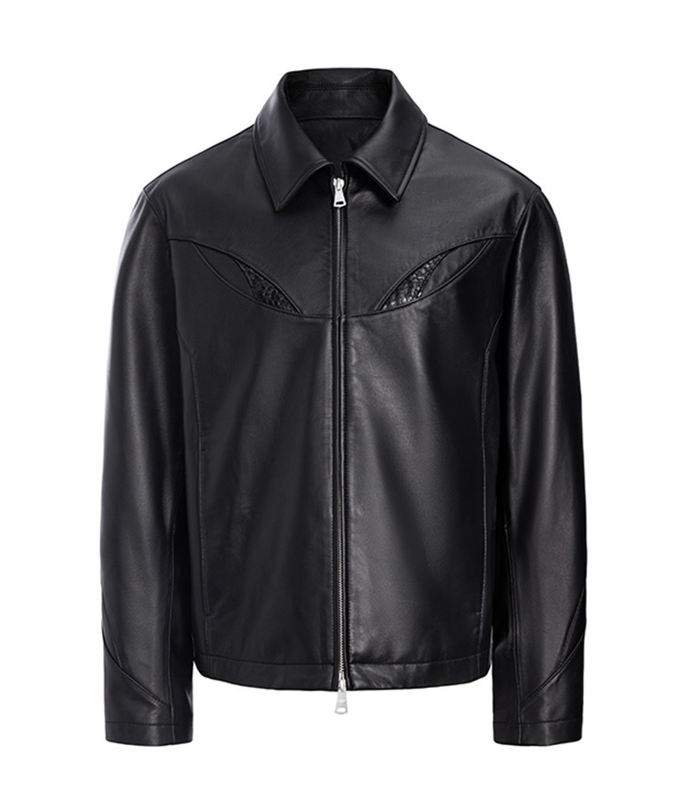 CATSSTAC 「蛇年限定」靈蛇小羊皮 真蟒蛇皮拼接 夾克