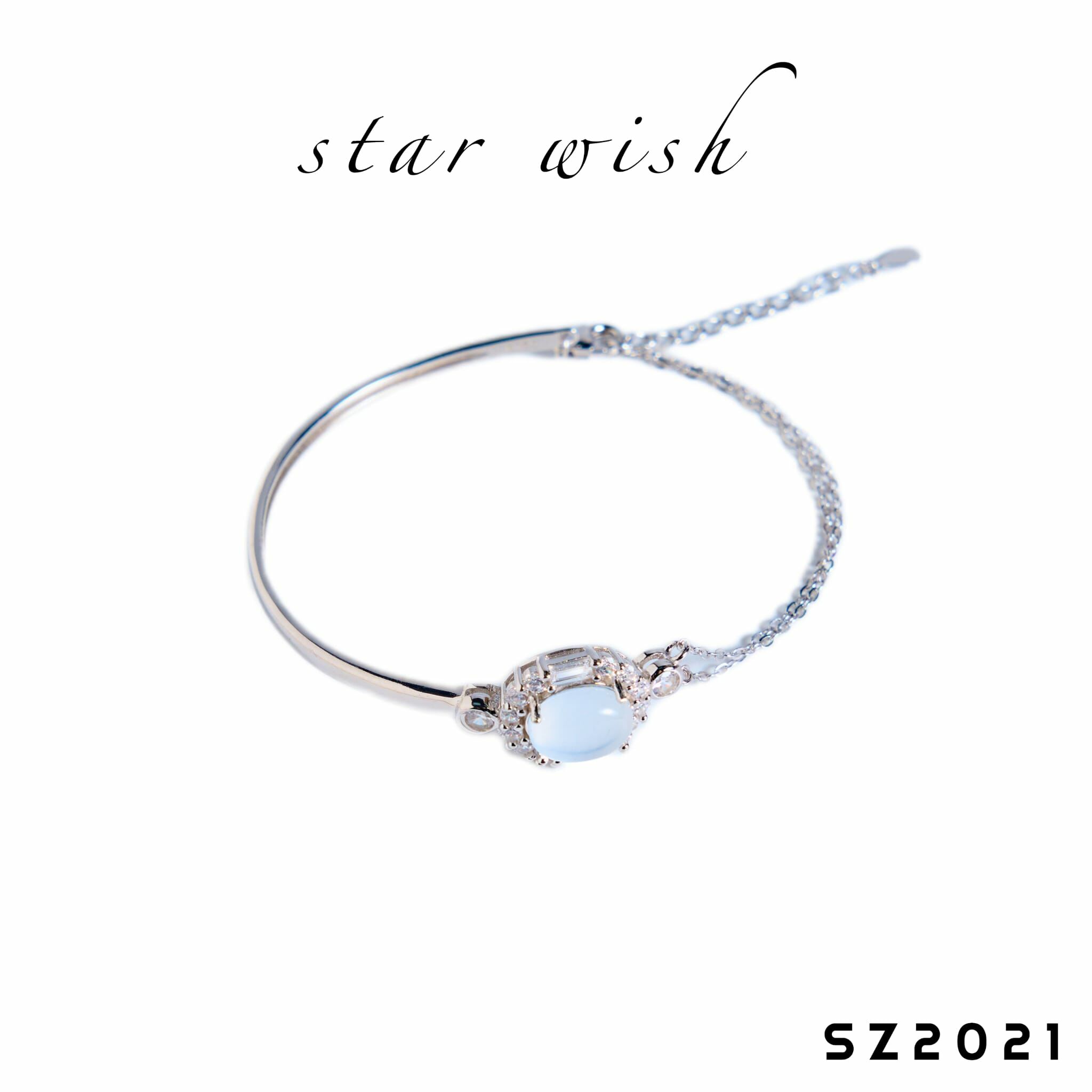 Star Wish Jewellery 925銀 水沫玉半手鐲- SZ2021