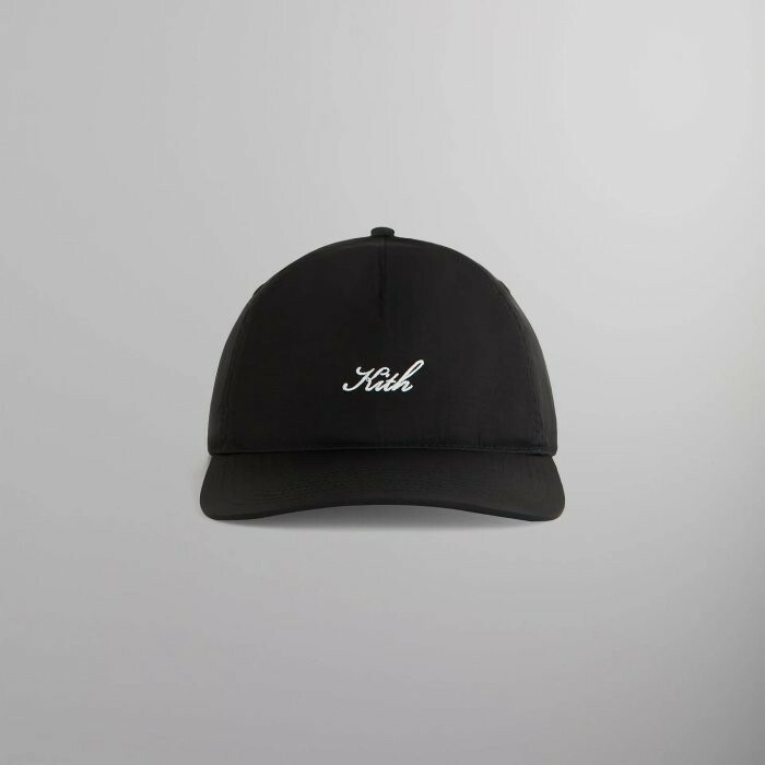 KITH Script Wrinkle Nylon Bay Low Profile Pinch Crown Cap 尼龍帽