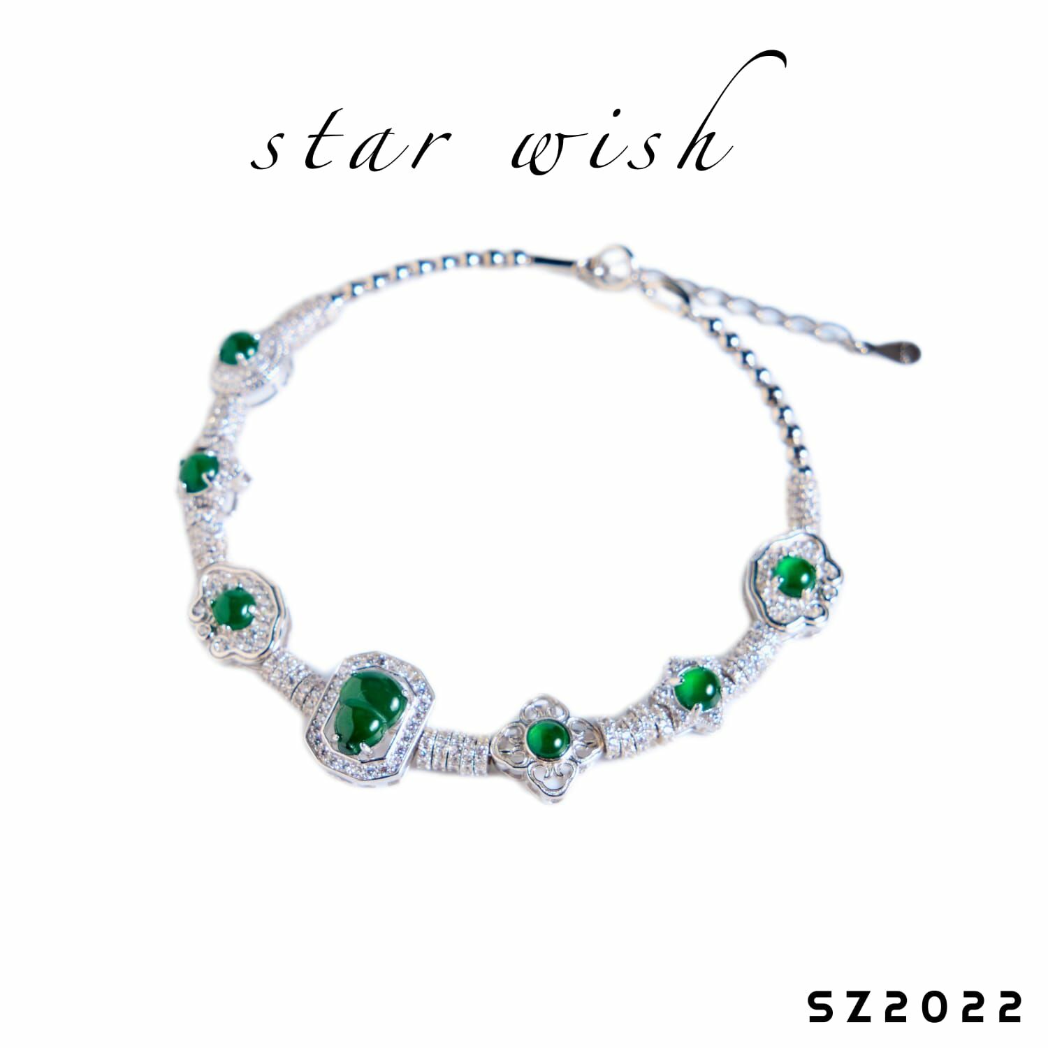 Star Wish Jewellery 925銀 翡翠手鐲- SZ2022