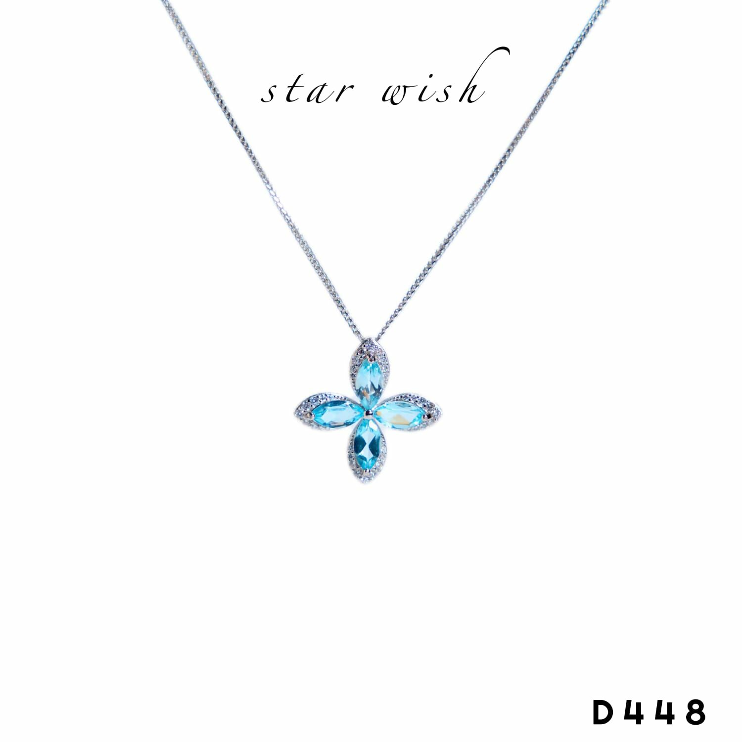 Star Wish Jewellery 925銀 托帕石吊墜+鏈- D448