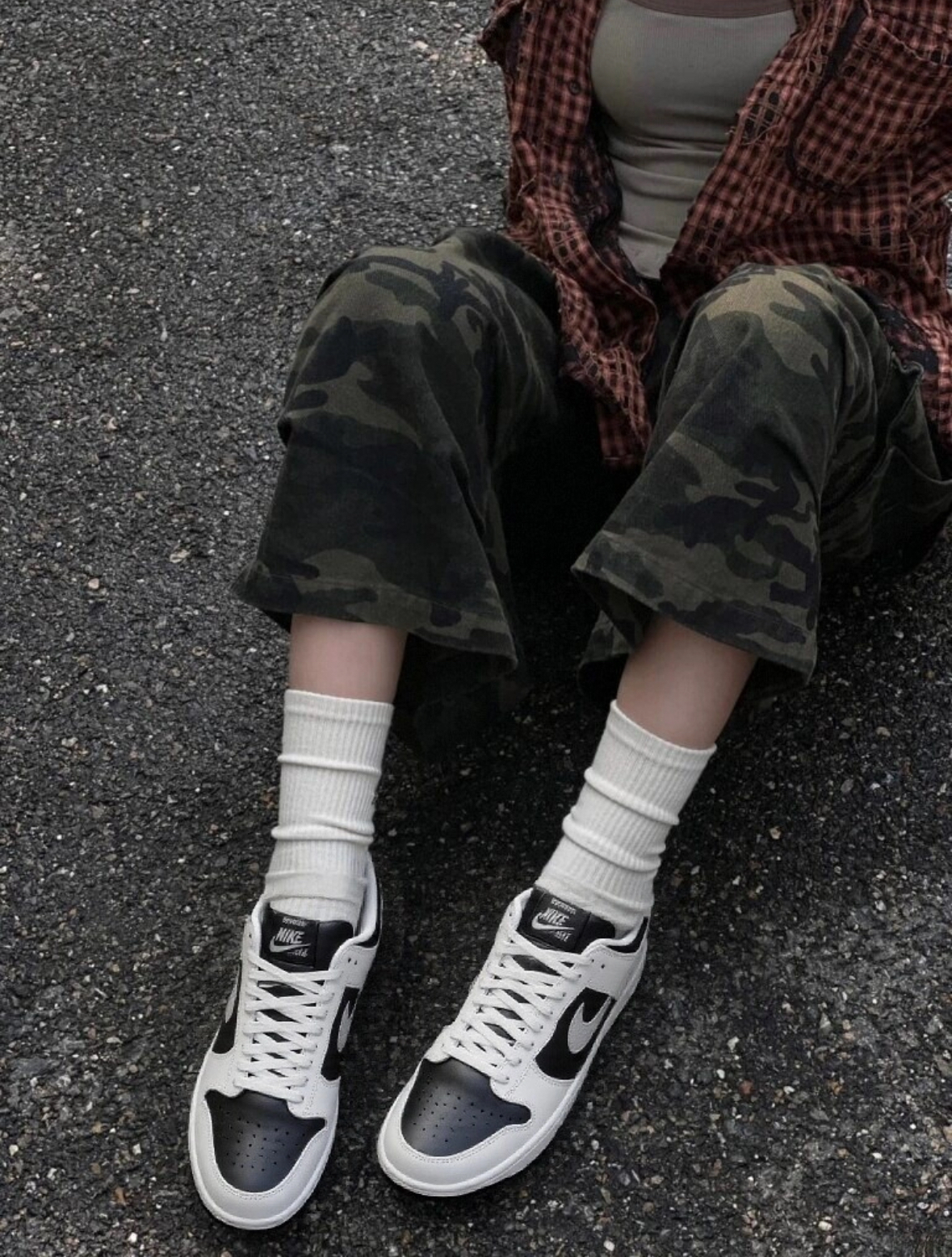 Nike Dunk Low 反轉熊貓 灰勾 白黑色 皮革 男款 IB4620-141/預購