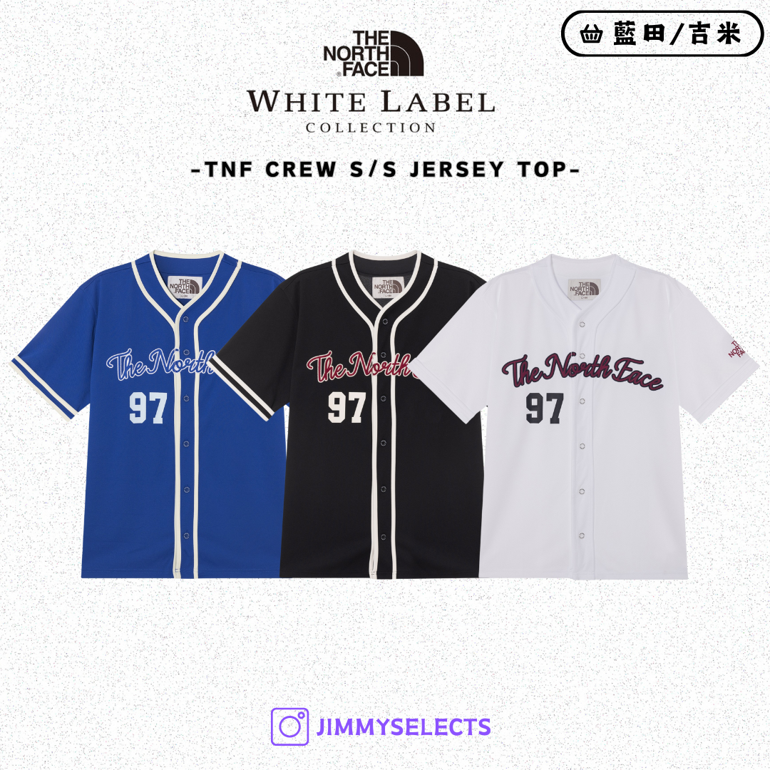 【代購】THE NORTH FACE 北臉 白標 CREW JERSEY 棒球 球衣 短袖 NT7UR25