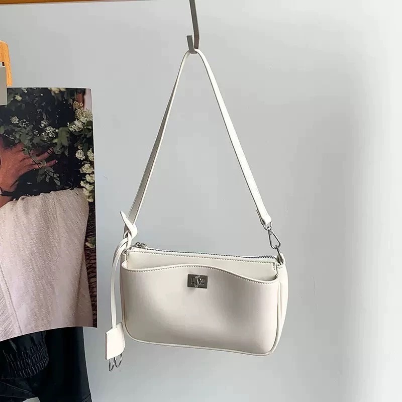 軟皮鎖扣凱莉包/二色