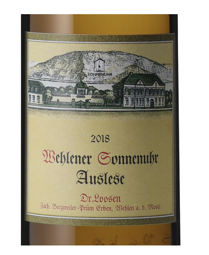 Weingut Zach Bergweiler Prum Erben by Dr. Loosen Wehlener Sonnenuhr Riesling Auslese Vieilles Vignes 2018 (RP95)