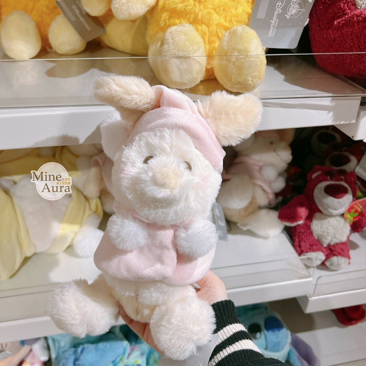 冬日甜心系列 小豬 皮傑 piglet 戴帽圍巾造型 娃娃 玩偶 小熊維尼 Winnie the Pooh -香港迪士尼樂園
