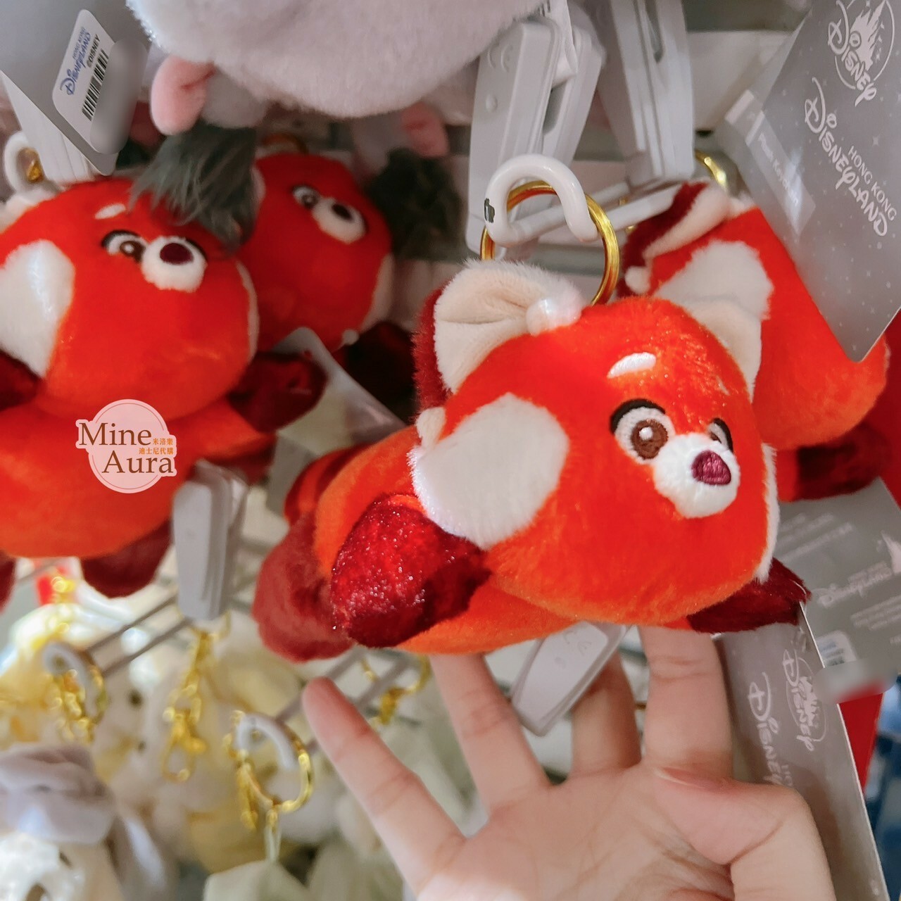 紅熊貓 美美 Meilin 趴趴 趴姿 絨毛 鑰匙圈 吊飾 青春養成記 Turning Red -香港迪士尼樂園