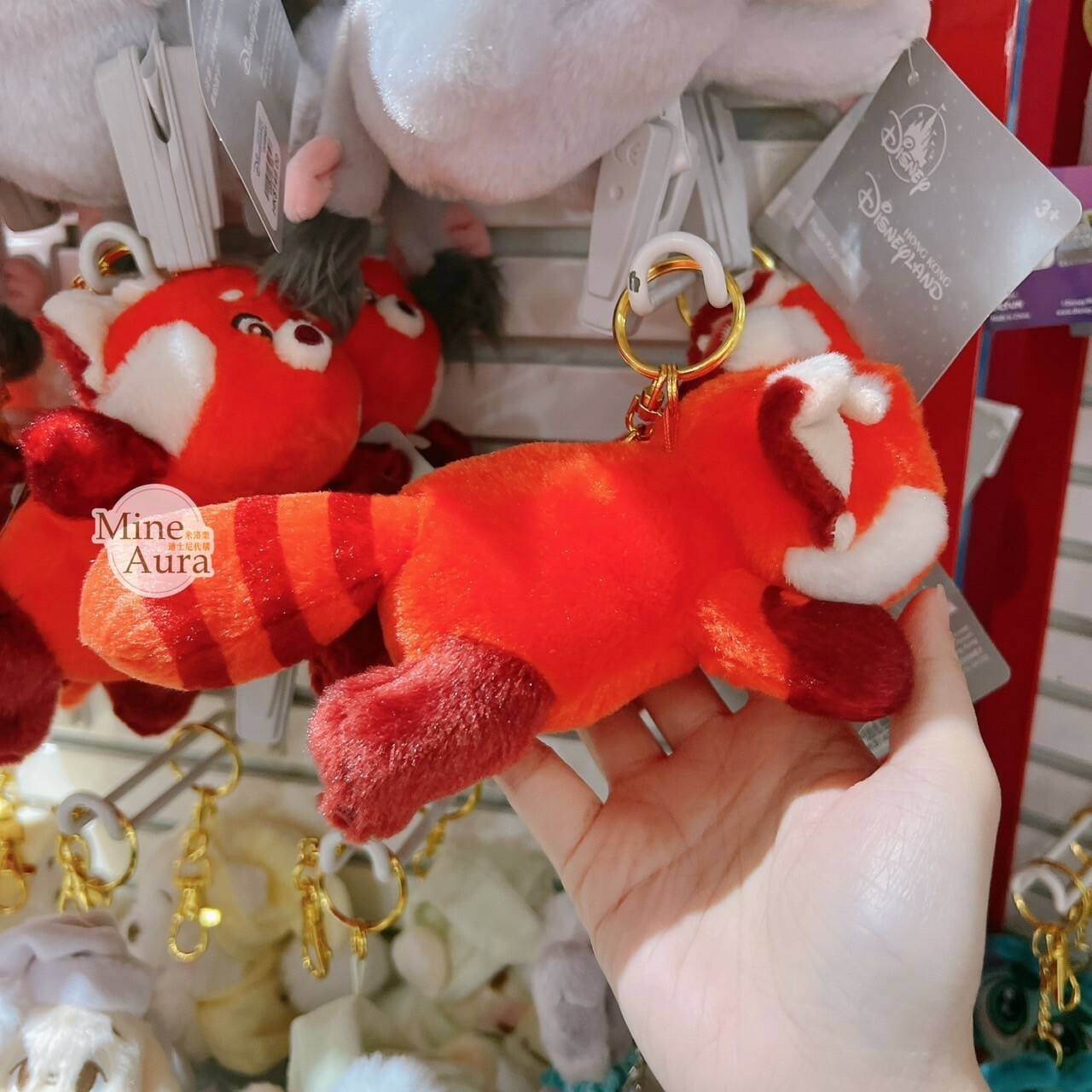 紅熊貓 美美 Meilin 趴趴 趴姿 絨毛 鑰匙圈 吊飾 青春養成記 Turning Red -香港迪士尼樂園
