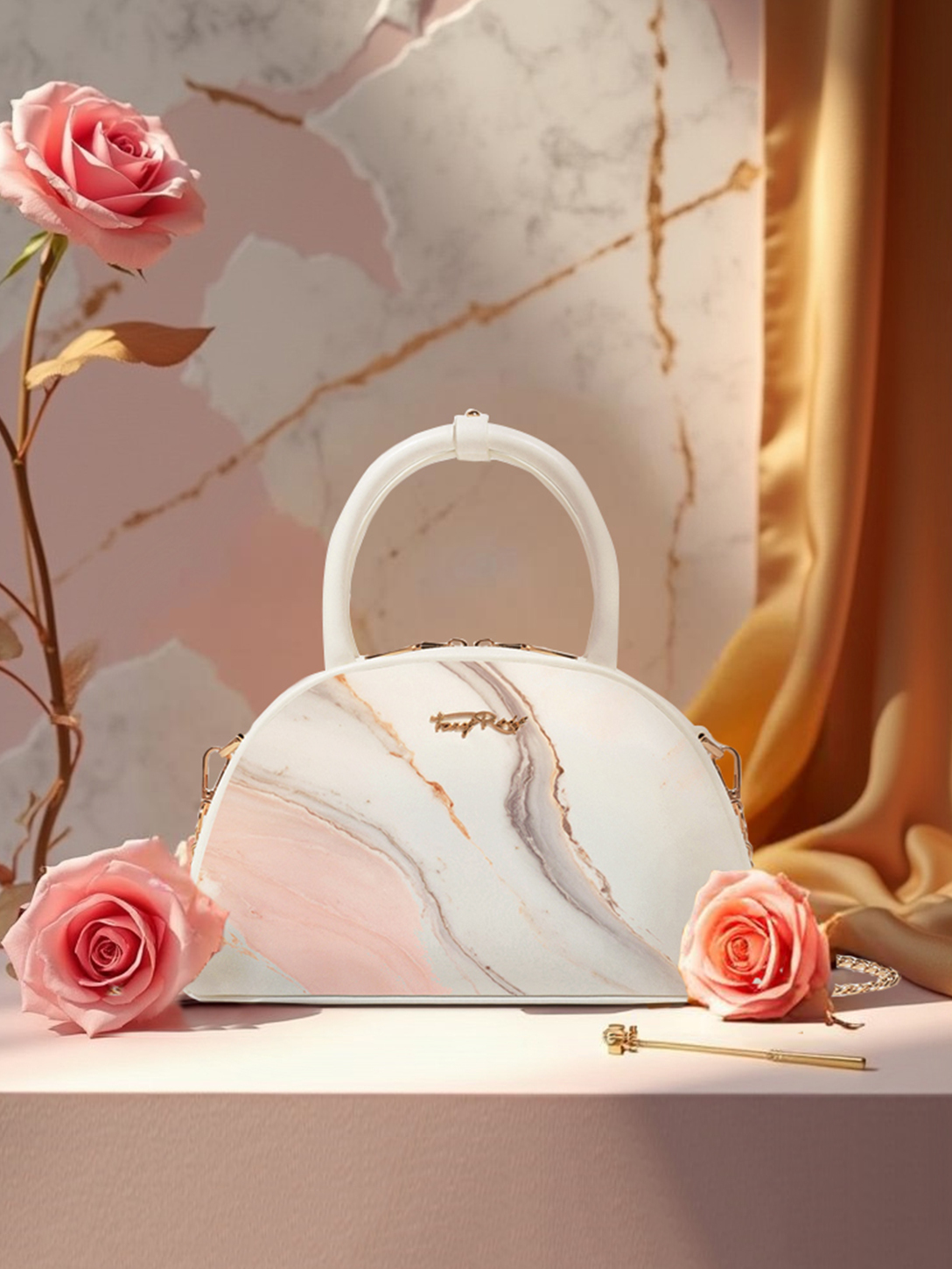 Marble Elegance 半月包