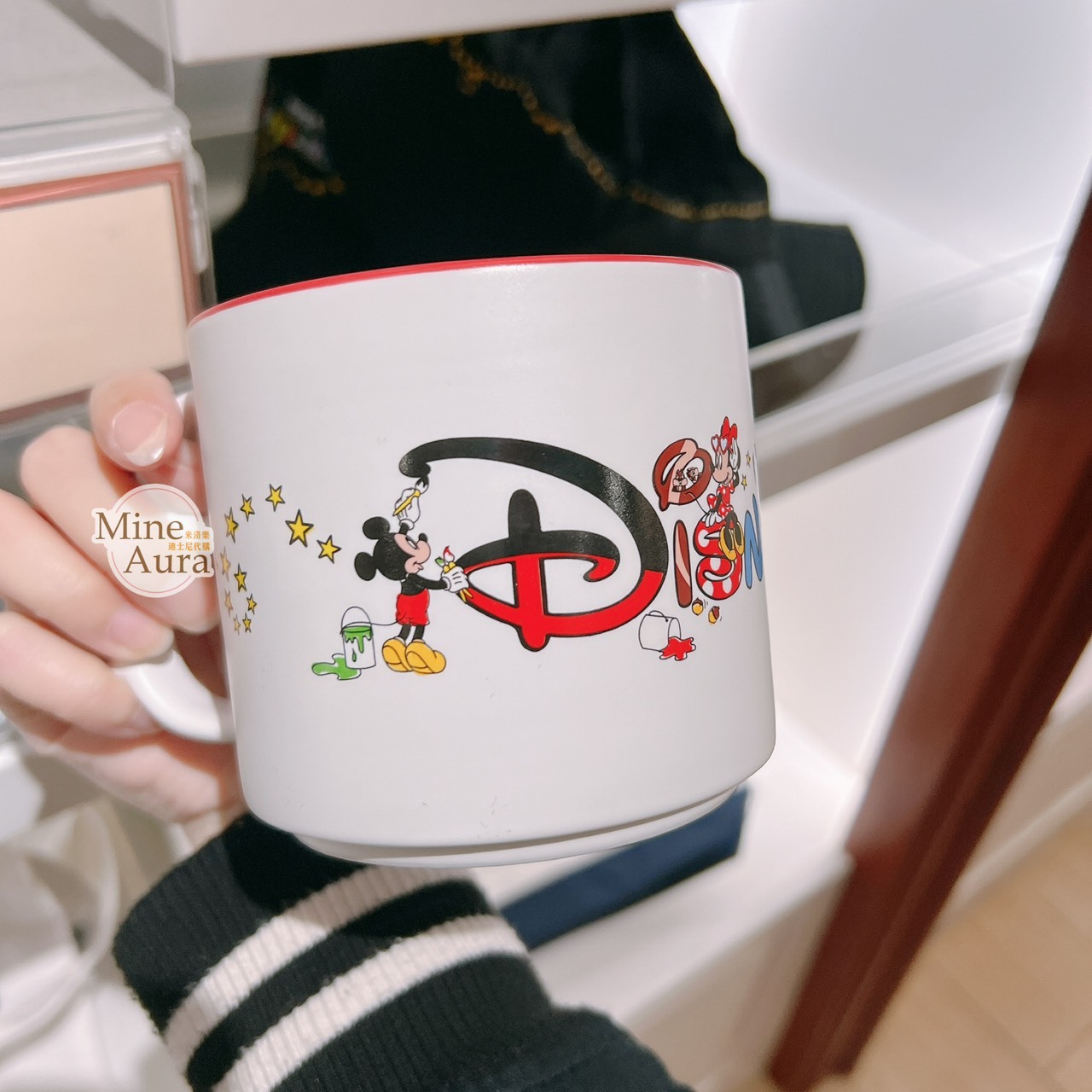 樂園限定 米奇 Mickey 好友集合 彩色圖案 白色底 陶瓷馬克杯 水杯 -香港迪士尼樂園