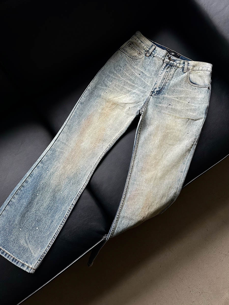 CATSSTAC 晚霞 漸變潑墨 牛仔褲