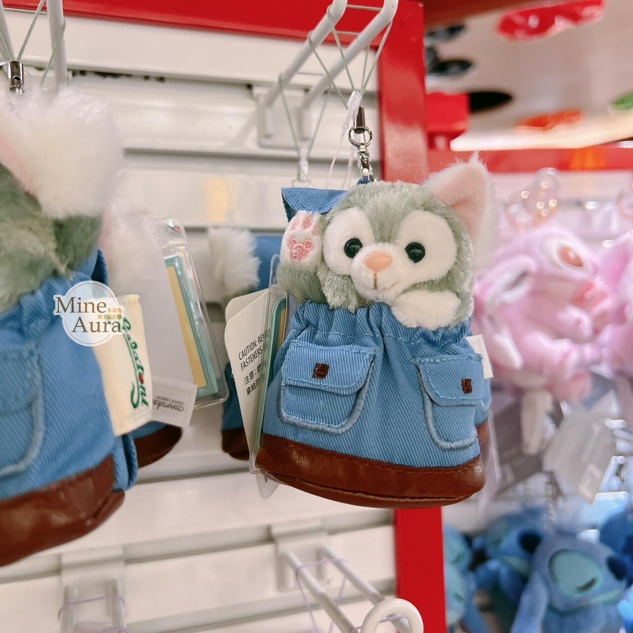 D&F捉迷藏系列 傑拉托尼 畫家貓 Gelatoni 手機 吊飾-香港迪士尼樂園