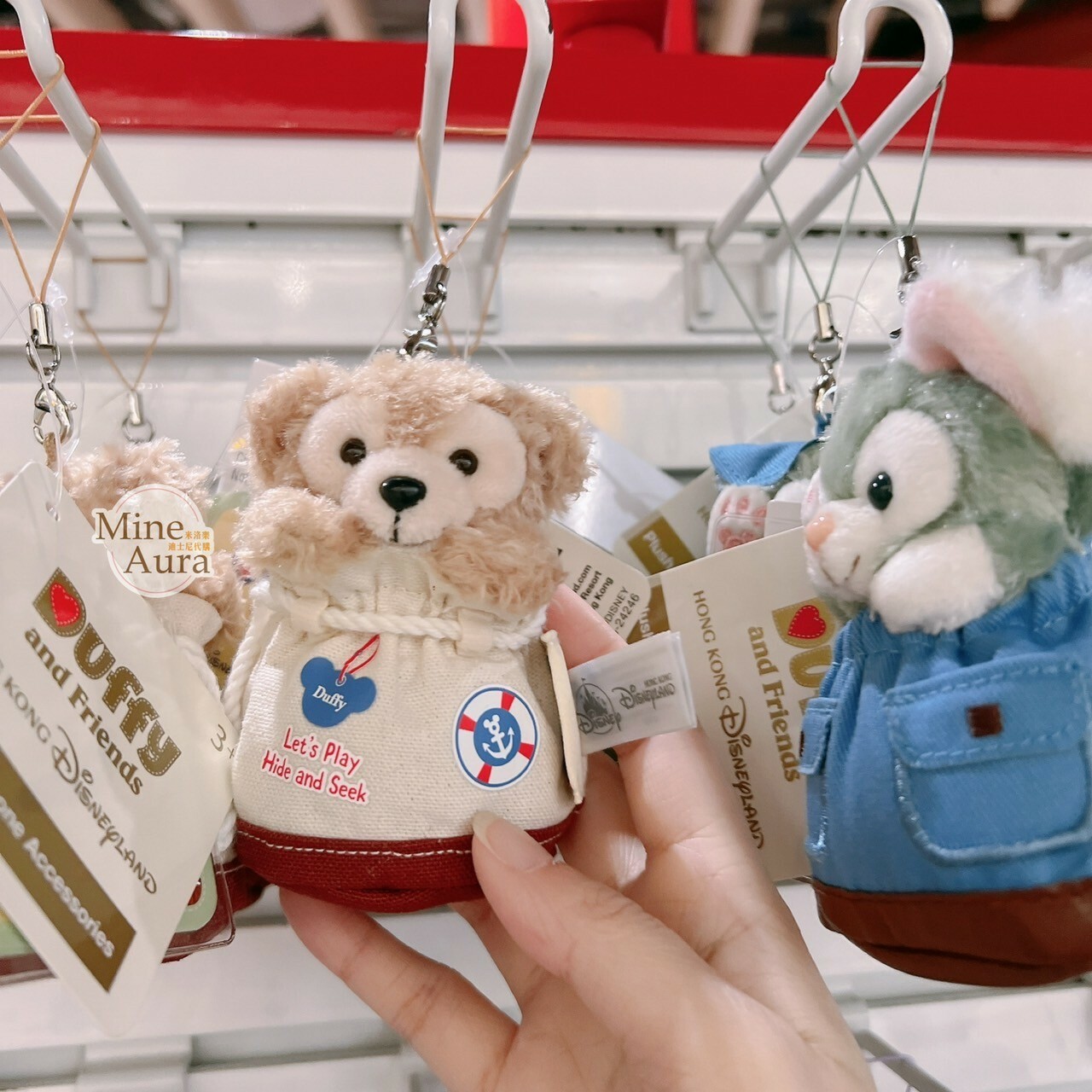 D&F捉迷藏系列 達菲 Duffy 手機 吊飾-香港迪士尼樂園