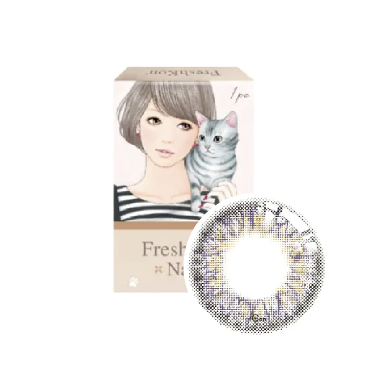 菲士康煥彩美目彩色月拋迷靄紫褐(1片）