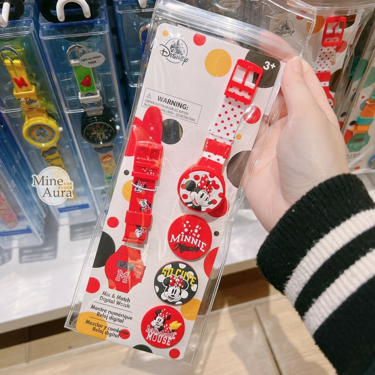 米妮 Minnie 造型 點點圖案 可換錶蓋 兒童 手錶 -香港迪士尼樂園