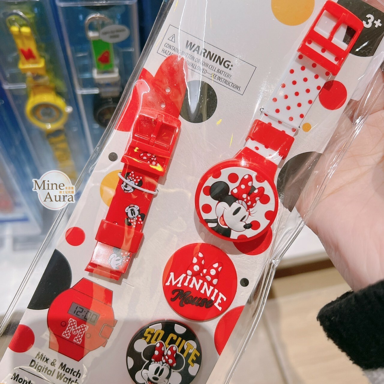 米妮 Minnie 造型 點點圖案 可換錶蓋 兒童 手錶 -香港迪士尼樂園
