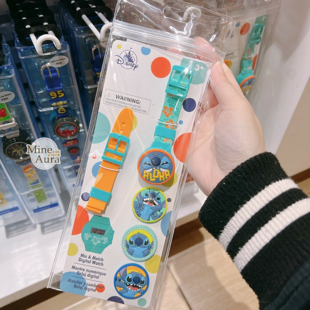 史迪奇 Stitch 造型 扶桑花圖案 可換錶蓋 兒童 手錶 星際寶貝 Lilo & Stitch -香港迪士尼樂園