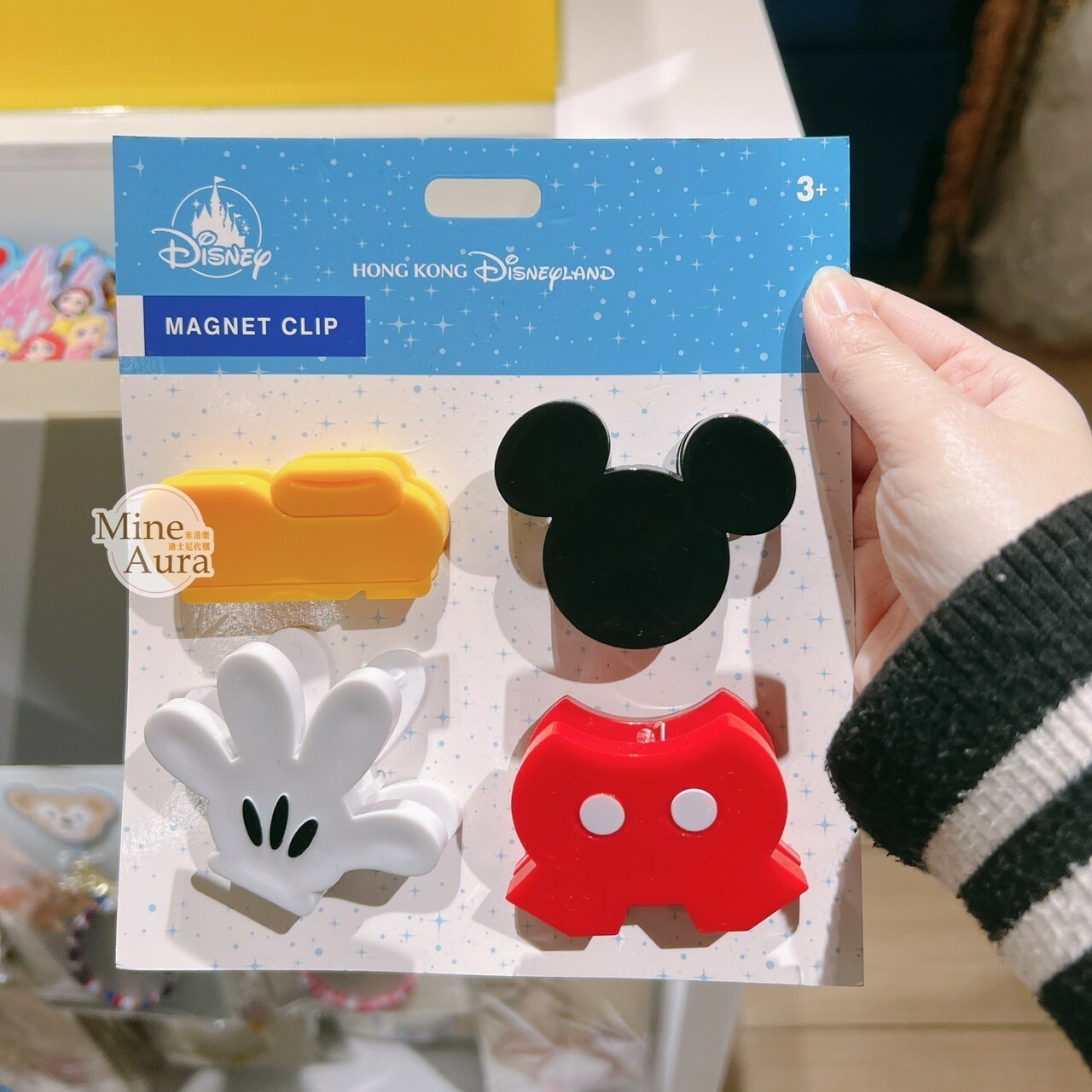 米奇 Mickey 米奇手手 米奇頭 經典 造型 磁鐵夾 4入組 -香港迪士尼樂園