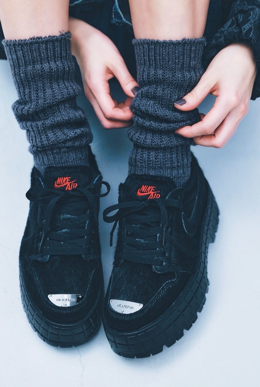 Nike Air Jordan 1 Brooklyn Low AJ1 全黑 馬毛 黑色 增高 休閒鞋 IB7210006